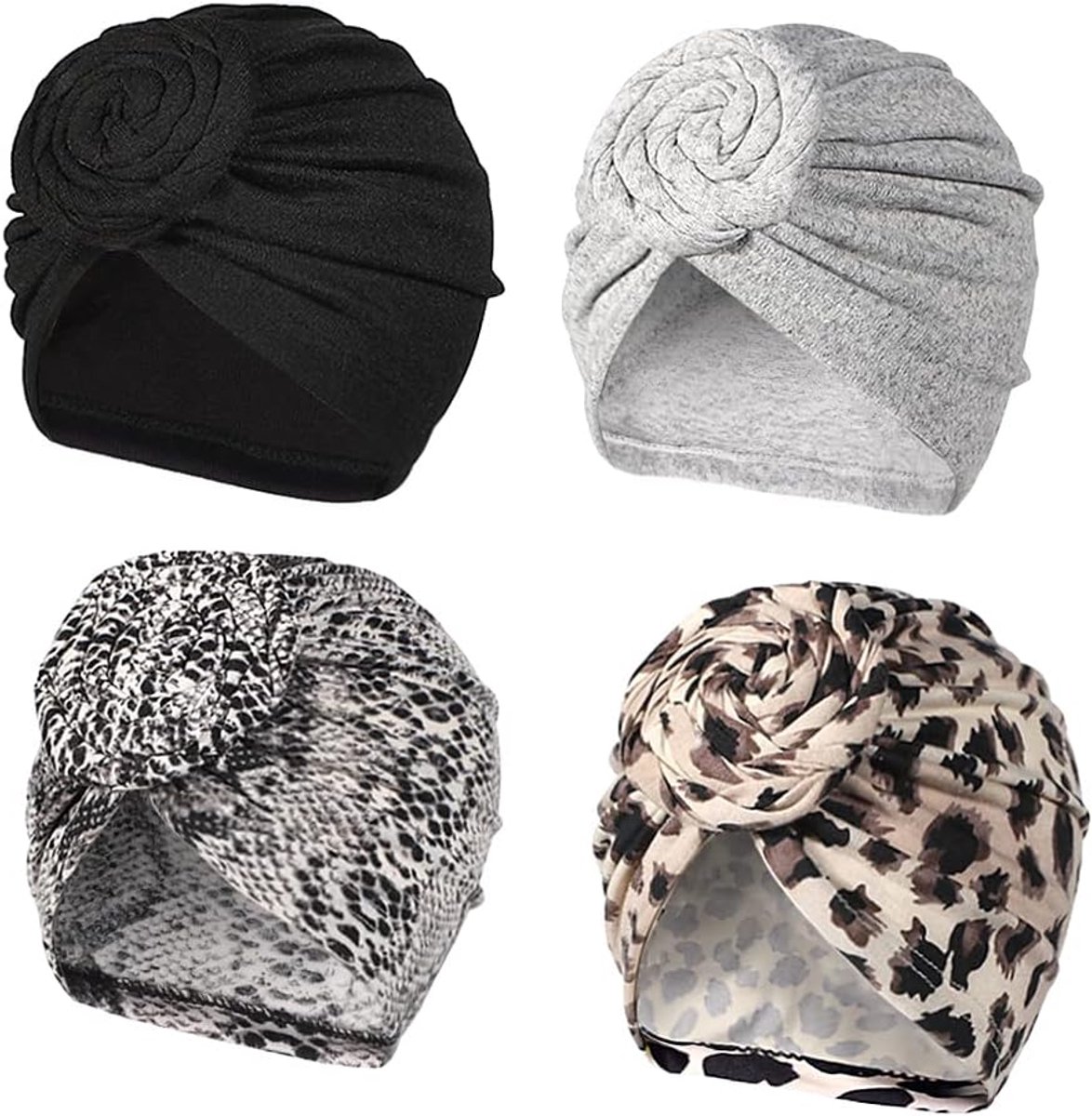 tulband hoeden voor vrouwen - Afrikaanse knoop hoofddoeken zachte voorgebonden bonnet haarwrap voorgebonden voor zwarte vrouwen