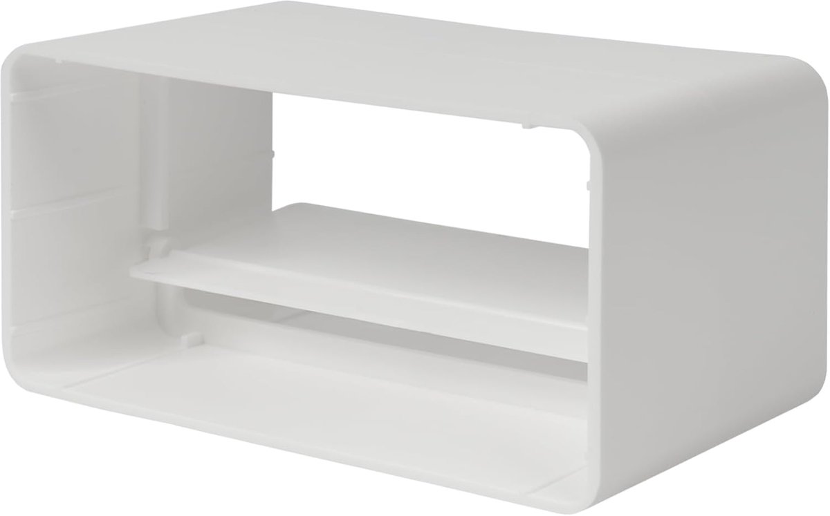Systems 110 x 55 mm rechthoekige kanaalconnector met terugslagdemper, kunststof aansluiting voor vlakke ventilatiesystemen, koeling, verwarming, ventilatie, HVAC-buisverbinding voor plat kanaal