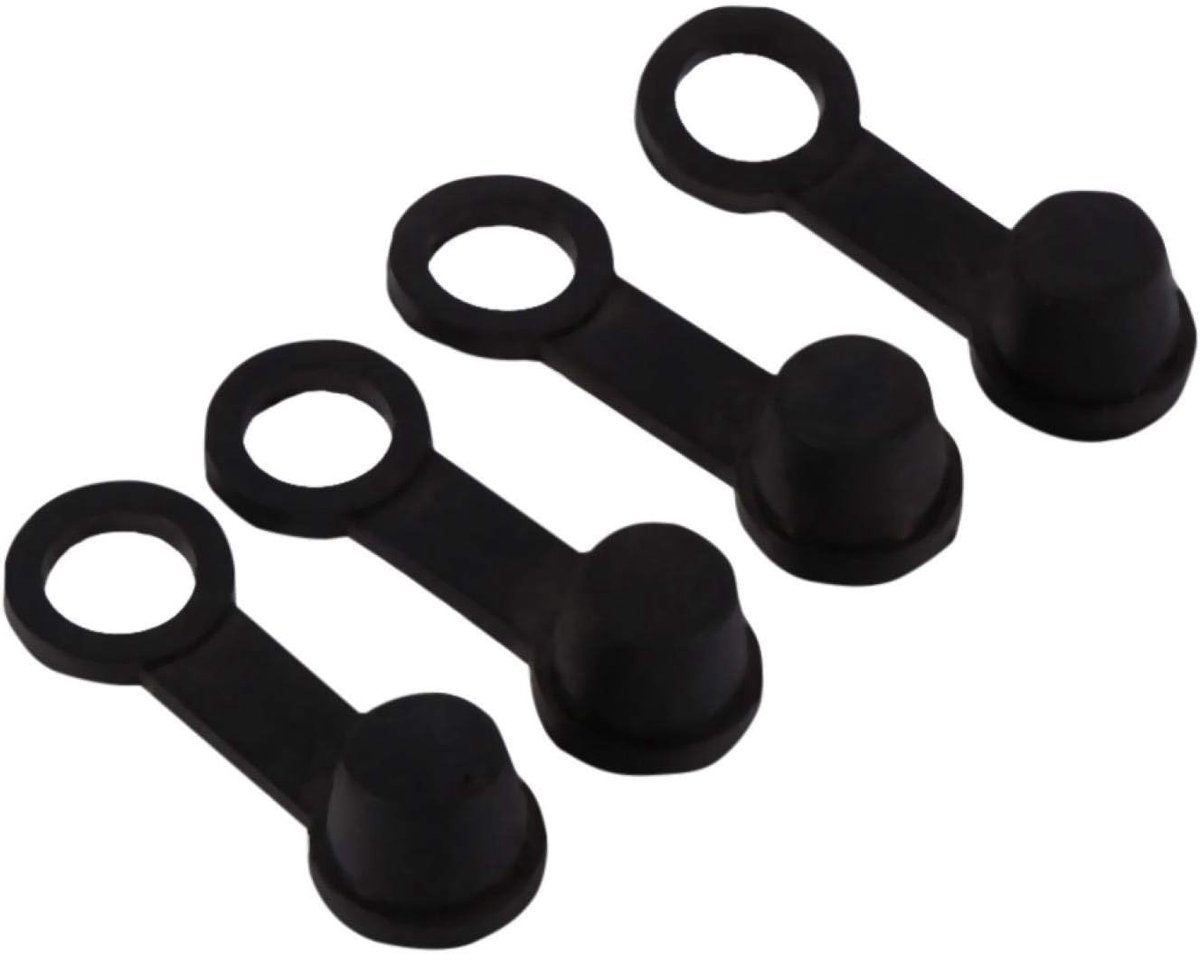 Brake Bleed Nipple Covers 4 stuks 8mm Rubber Brake Bleed Nipple Grease Caps Zwarte Nipple Stofkap voor Motorrijwiel fit voor rubber olie ca