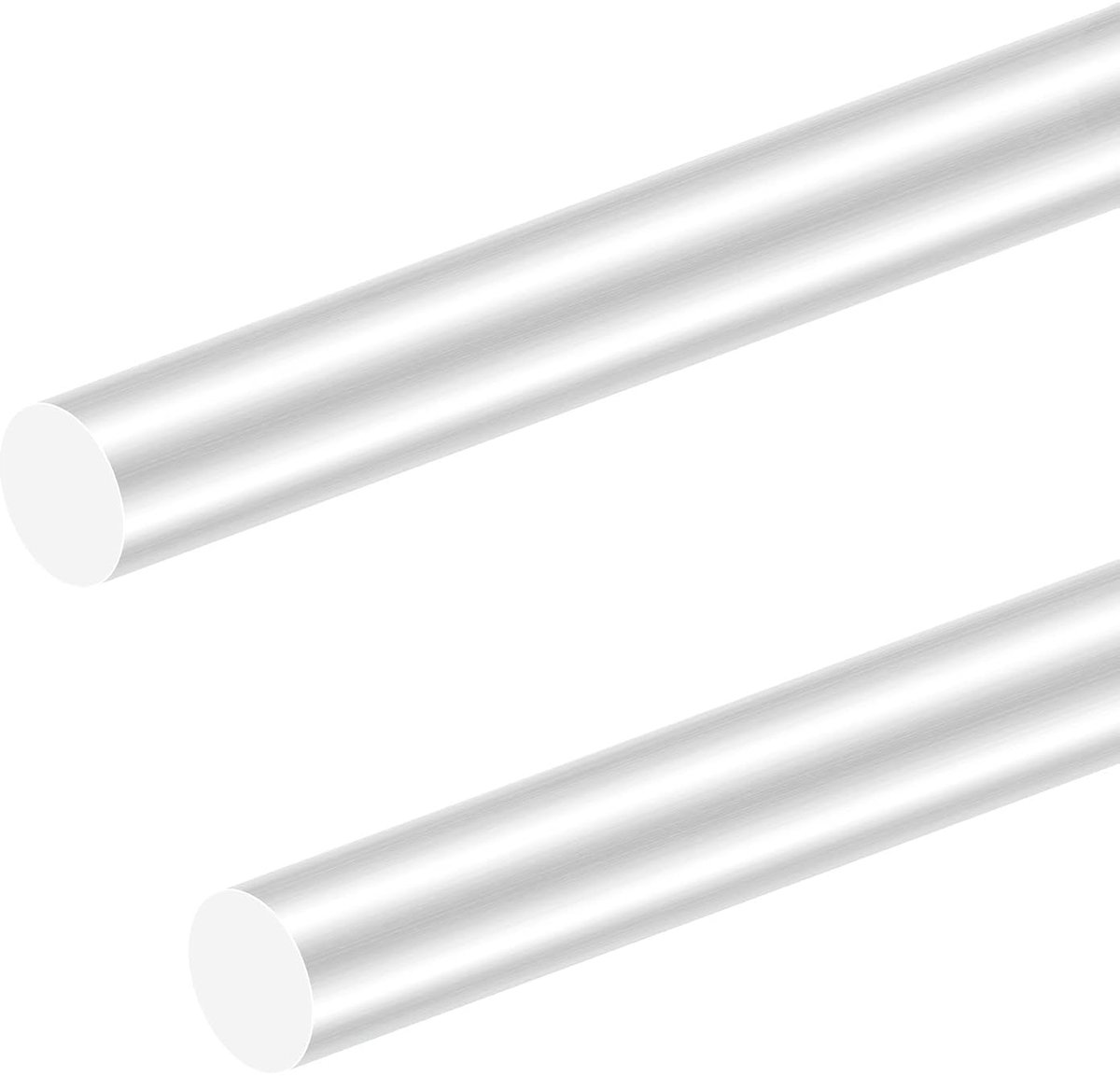 Aluminium staven, 13 mm x 300 mm, ronde solide aluminium staven voor RC-modelauto's, tuindecoratie, industriële machines, doe-het-zelf knutselen (2 stuks)