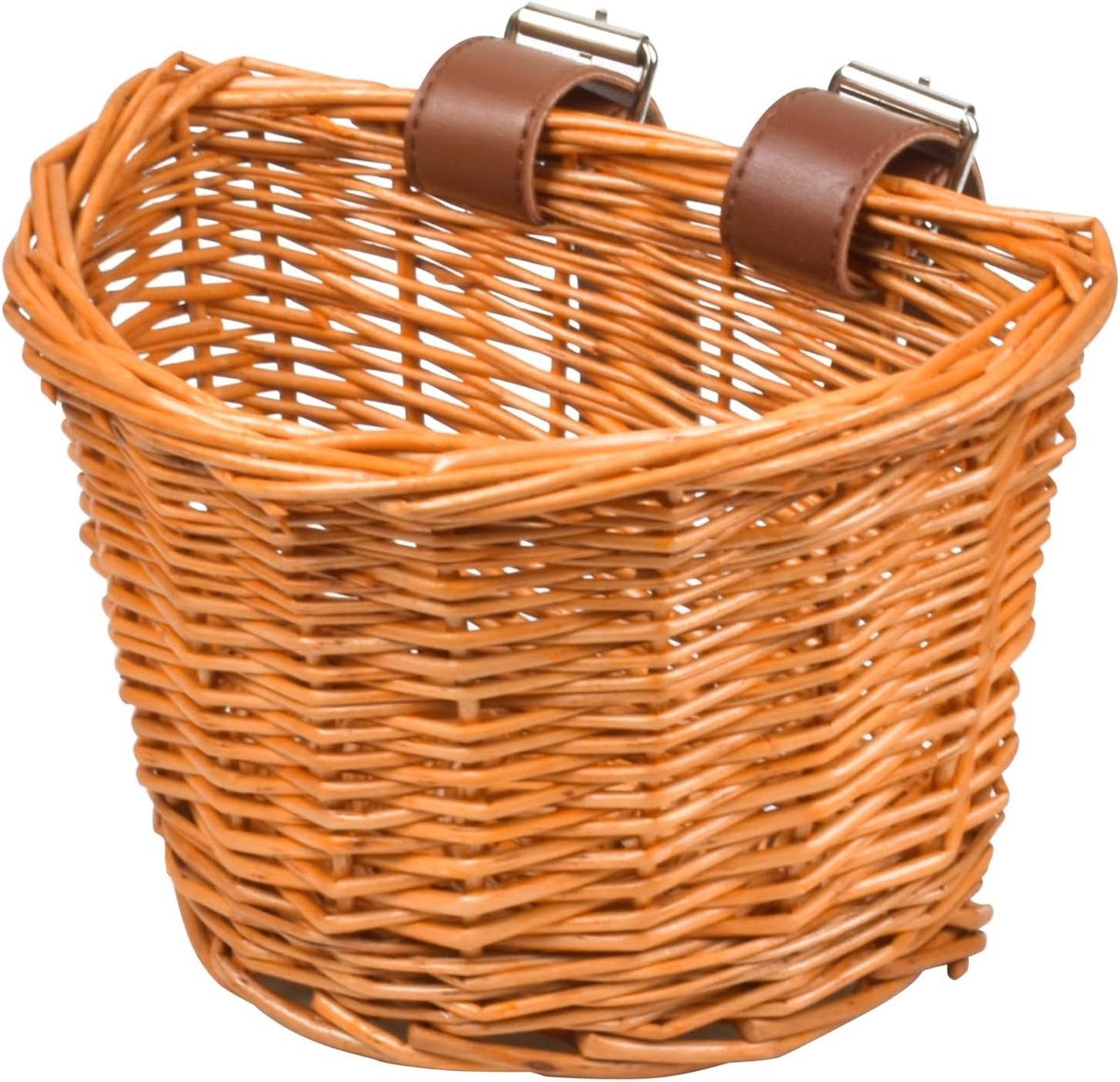 Fietsmand voor kinderen met schouderriem van leer, mand voor kinderfiets, fietsaccessoires