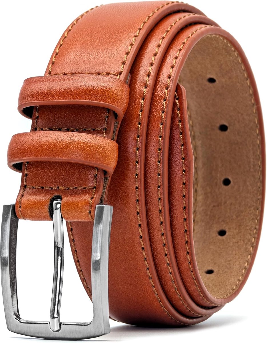 Ridge Heren 33 mm leren riem met dubbele lus