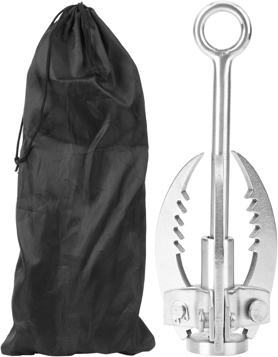grijphaak, 3 klauwen Opvouwbare haak Outdoor survival Roestvrijstalen rotsklimmende grijphaak