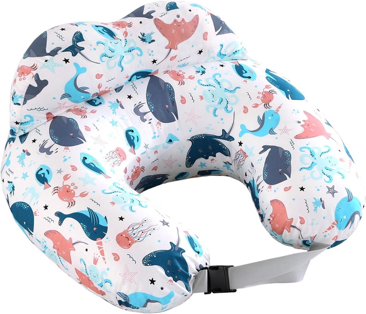 Voedingskussen met katoenen overtrek, Nursing Breastfeeding Pillow, onderwaterwereld