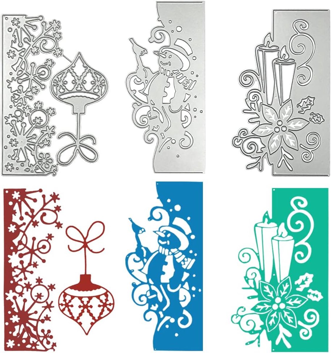 3 stuks Die Cuts voor Kaarten Maken, SENHAI Kerst Metaal Snijden Dies Scrapbooking Die-Cuts Sneeuwvlok Stencil voor DIY Kerst Decor Papier Ambacht, Embossing, Vakantie Decoraties