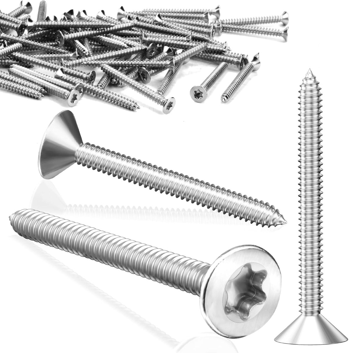 Houtschroeven Torx 4x35mm Torx schroeven spaanplaatschroeven roestvrij staal V2A zelfborende houtschroeven met verzonken kop volle schroefdraad voor bevestigingselementen