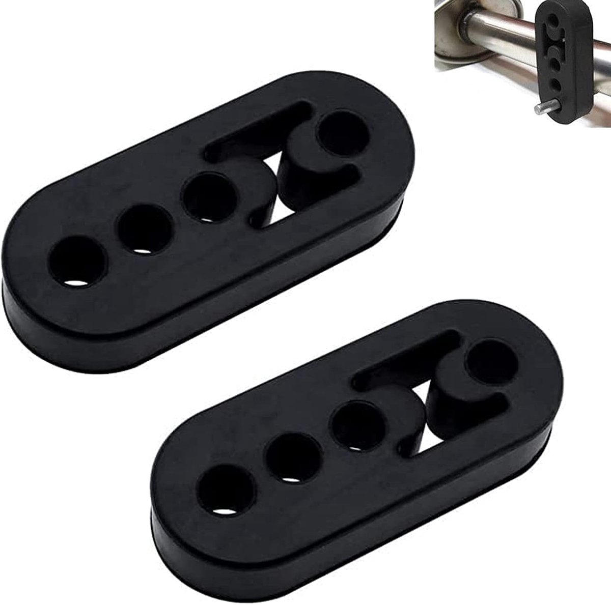 2 Stuks Auto Uitlaat Hanger Bus Uitlaat, Auto Uitlaatpijp Beugel, Auto Uitlaathouder, Verstelbare Rubber Buffer Uitlaat Mount Isolator Schokbestendig Universeel De Meeste Auto
