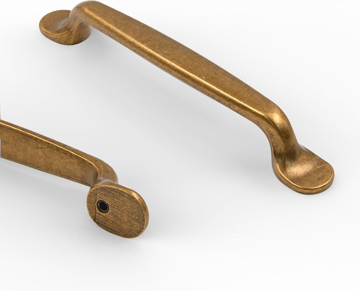 9BUILD EU0053 10 stuks meubelgrepen antiek messing keukenkasten 128 mm gatafstand ladegrepen zinklegering