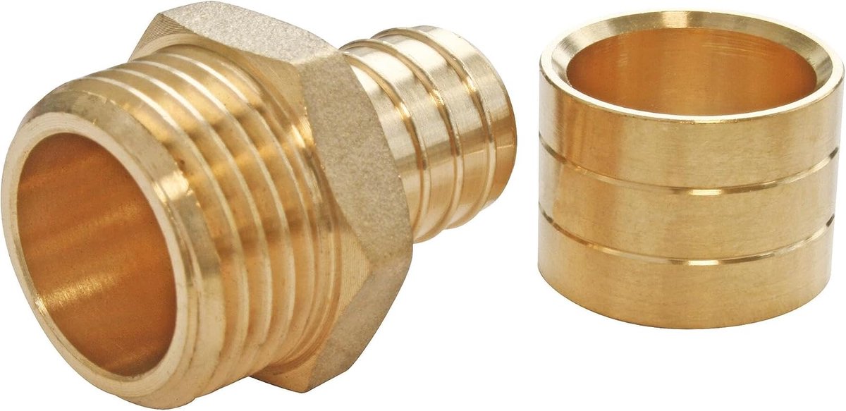 FOR YOU 3540730015266 PER RACC RIGHT GLISS MALE 16-3/8 "LOS 2 rechte koppeling voor glijdende buis Ø16 mannelijk rechts 12/17 (3/8 ") -tas 2 delen, None