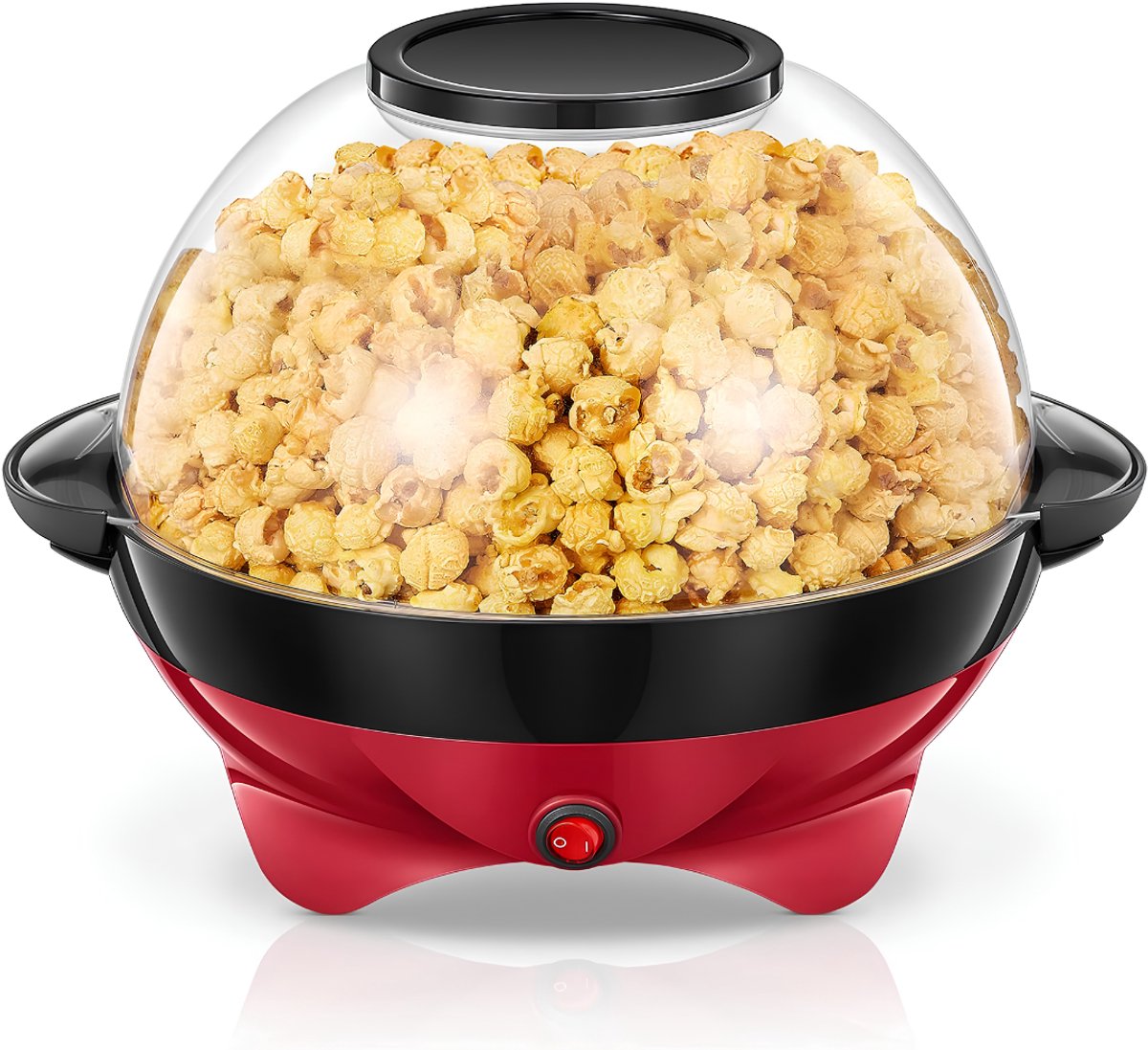 LNMsolutions® Popcorn Machine - Popcornmaker - Popcorn Maker - Rood/Zwart - 36cm x 30cm x 25cm