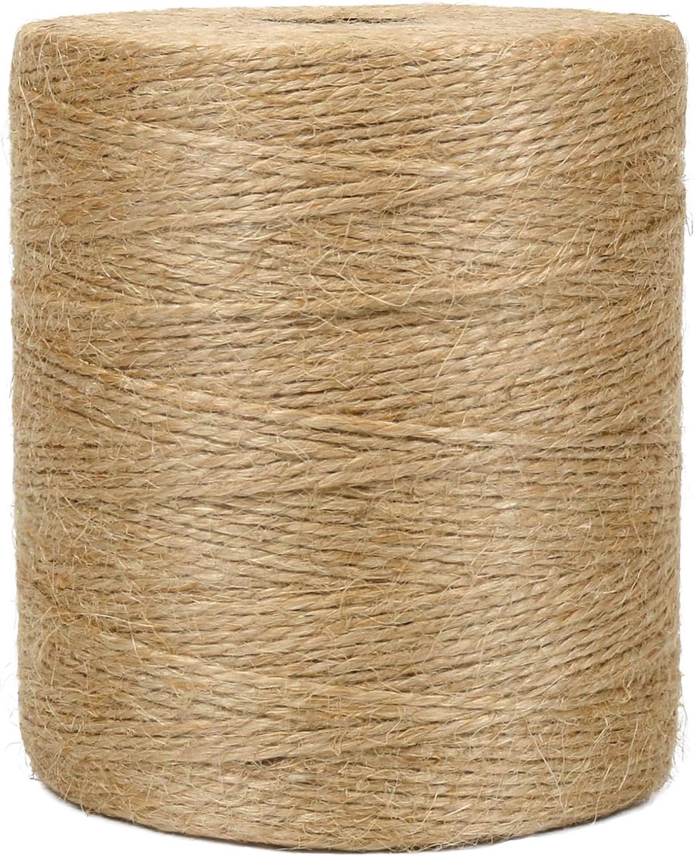 400 m jute koord, bruin jute koord voor tuin, foto's, planten, knutselen
