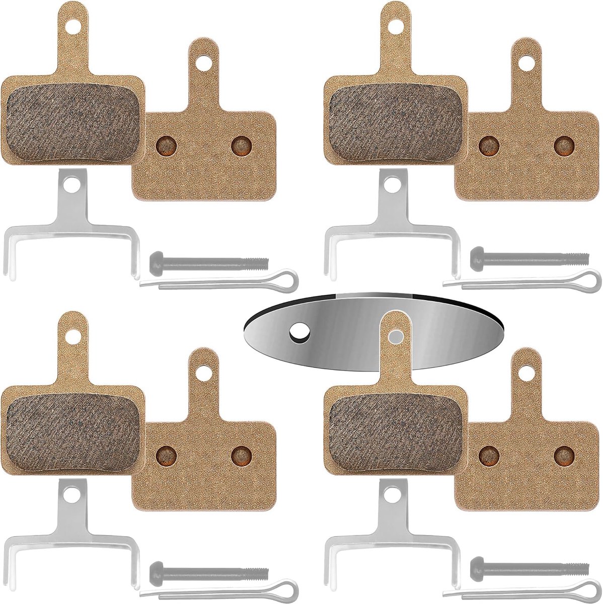 4 paar fietsremblokken, fiets schijfremblokken voor TRP Tektro Shimano Deore Br-M575 M525 M515 T615 T675 M505 M395 M375 M315 M355 C501 M495 M486 M485 M475