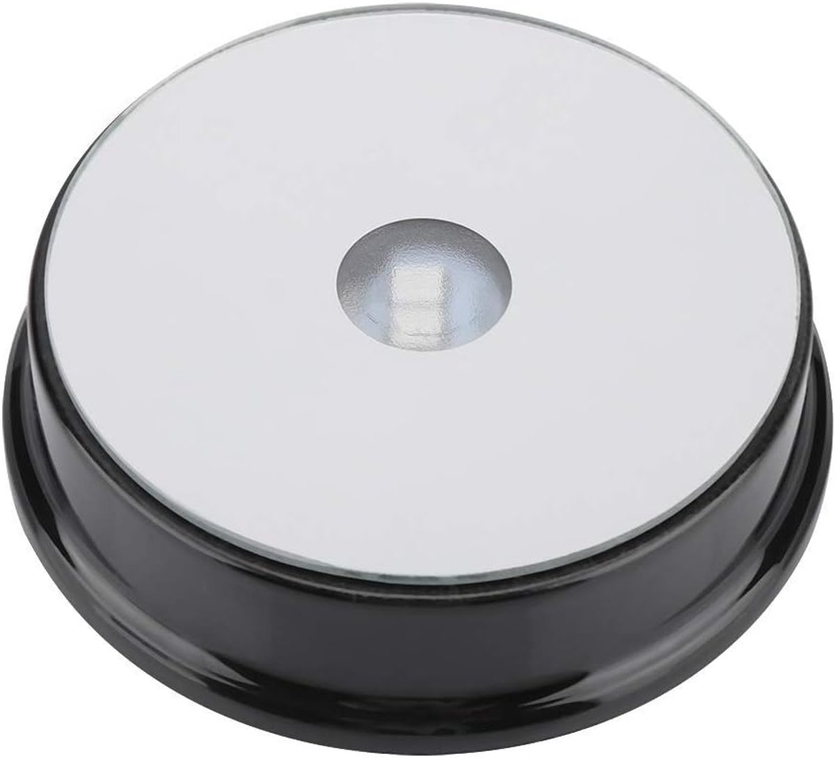 LED Light Display Base, 7 Kleurwisselende Lichten LED Lichtsokkel Ronde Batterij Aangedreven Ronde LED Light Base voor Kristallen Glaskunst en Huishoudtextiel