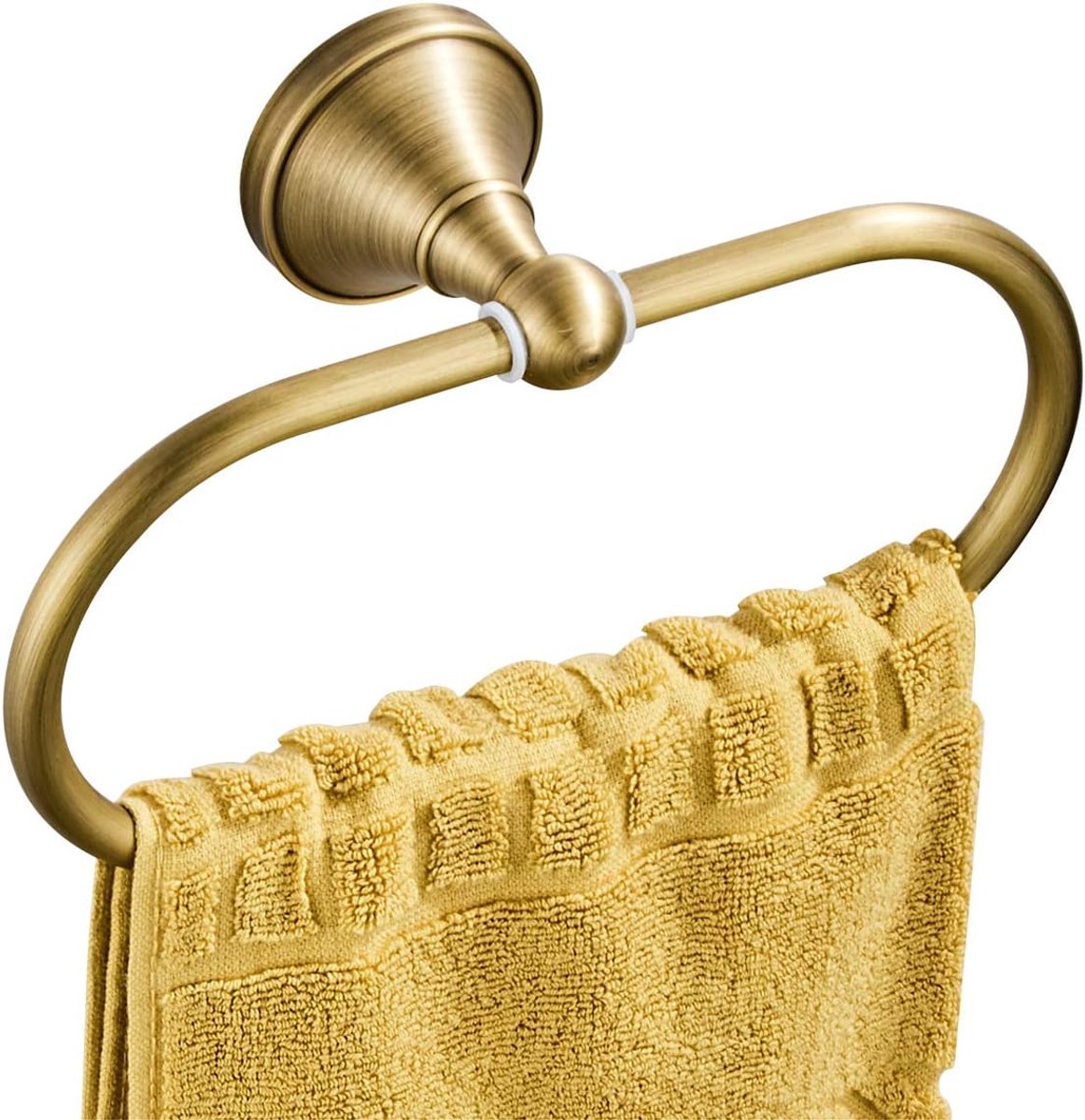 Ovale handdoekring, antiek messing, kledinghanger, handdoekhouder, voor badkamer, keukenaccessoires, wandmontage, brons geborsteld