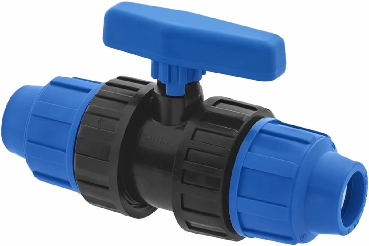 32mm PE pijp kogelkraan PN10 - Plastic Kogelkraan Koppeling - PP Kogelkraan Compatibel met PE80 PE100 Buizen - Kogelkraan - 1 Stuk