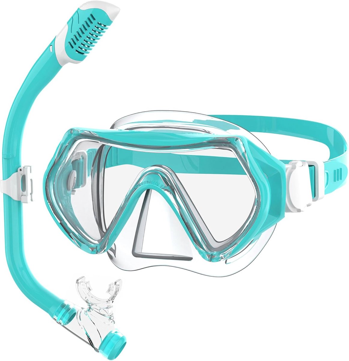 Duikmasker voor kinderen, duikbril voor kinderen, snorkelmasker voor jongens en meisjes, 180° View HD, anti-condens, lekvrij, zwembril