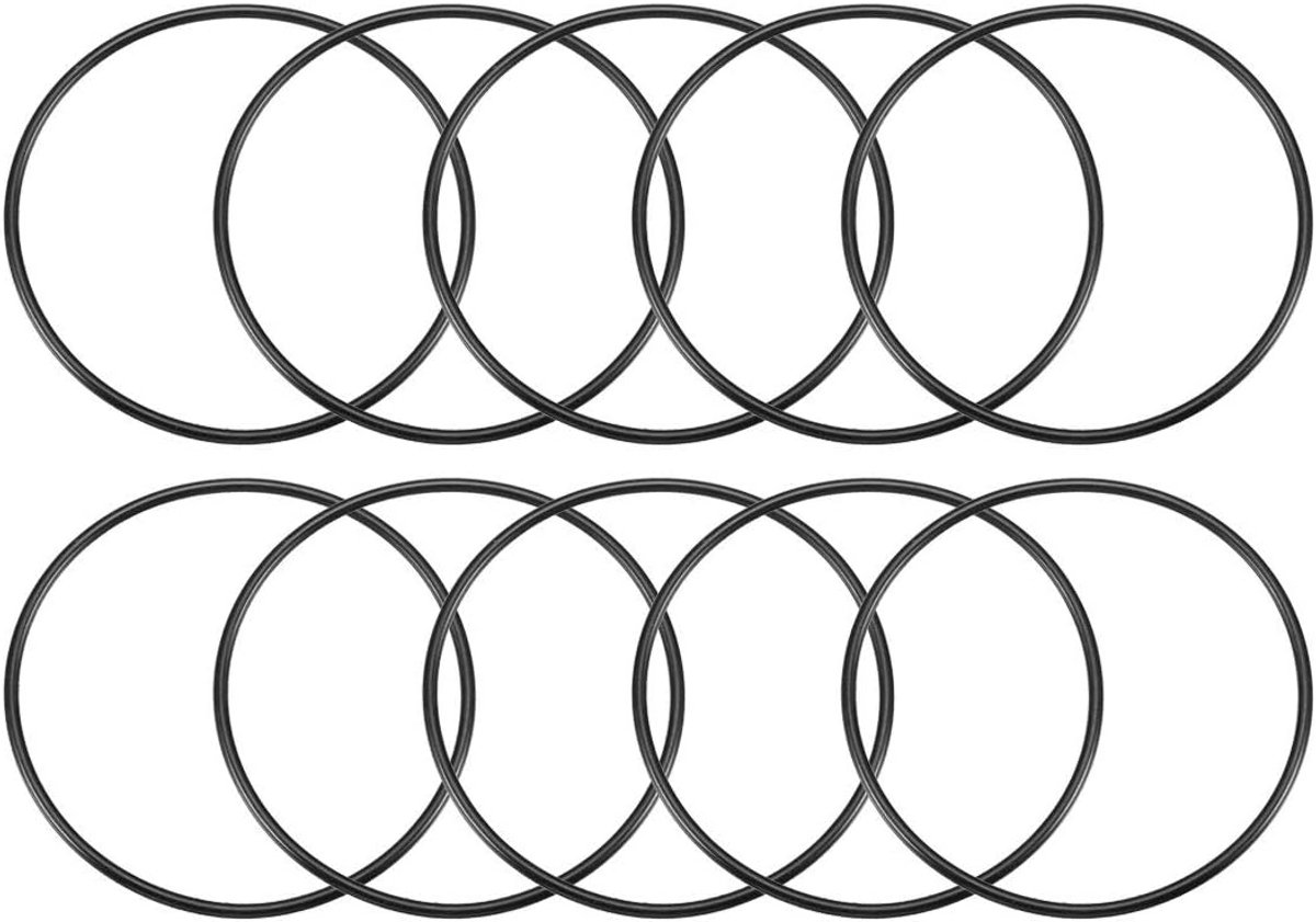 sourcing map Verpakking van 10 nitrilrubber metrische rubberen ringen afdichting 75 mm AD 70 mm ID 2,5 mm breedte