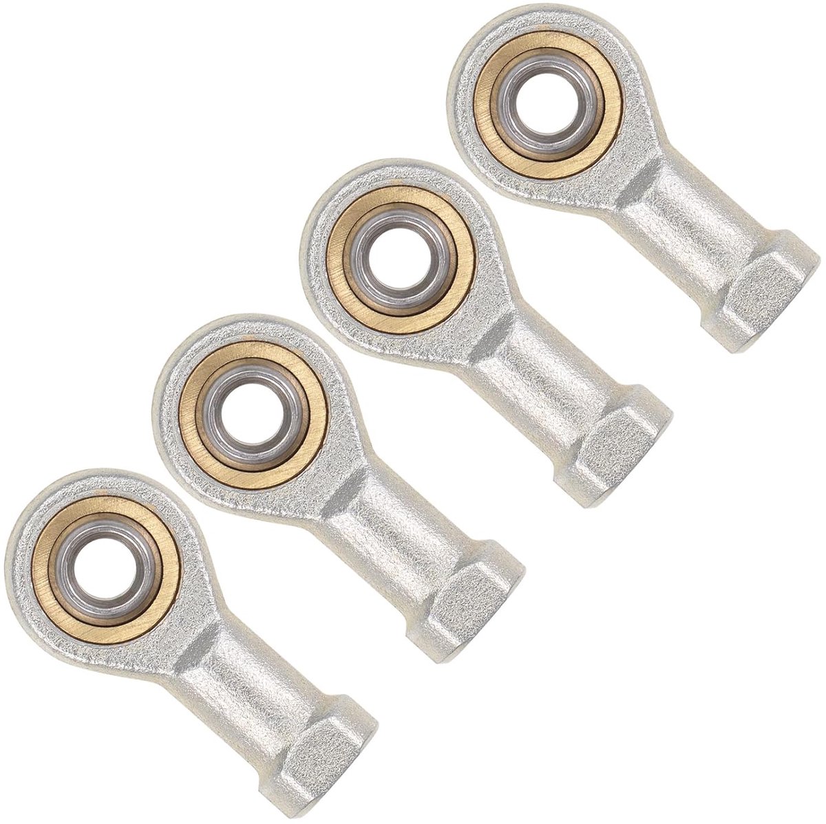 Eindlagers - [gat 6 mm, binnendraad M6 x 1,0 links] kogellagers voor visstok, van koolstofstaal