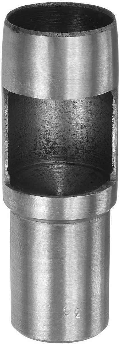 Gatstans voor leer, 36 mm, gereedschap voor het boren van ronde gaten, riem, koolstofstaal, individuele stans voor het snijden van armbanden, horloge, handwerk, leer, rubber, papier, stof