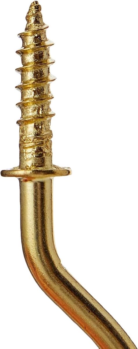 Hardware BH00033 19 mm galvanisch messinghaken (verpakking van 50), wit, stuk — afbeelding 2