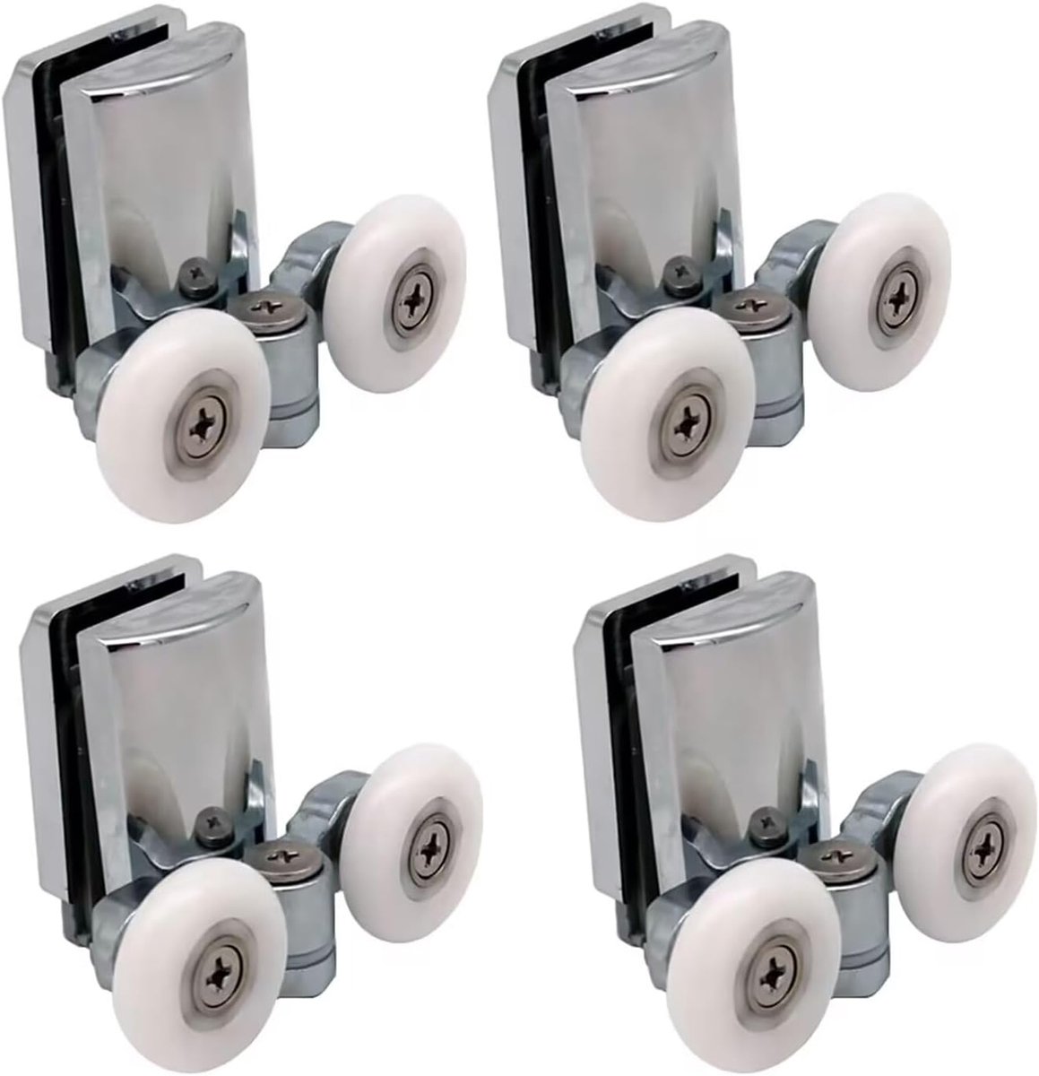 wieltjes voor douchecabinedeur, onder, 23 mm, 4 stuks
