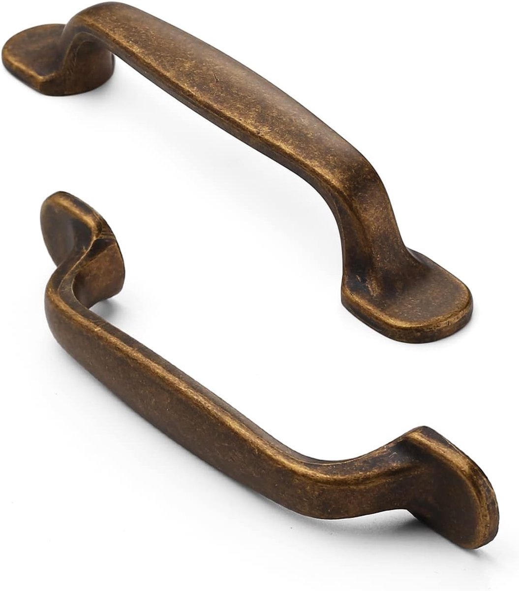 10 stuks vintage kastgrepen, antiek messing meubelgreep, 96 mm gatafstand, keukengrepen, ladegrepen, meubelgrepen, grepen voor keuken en keukenkasten