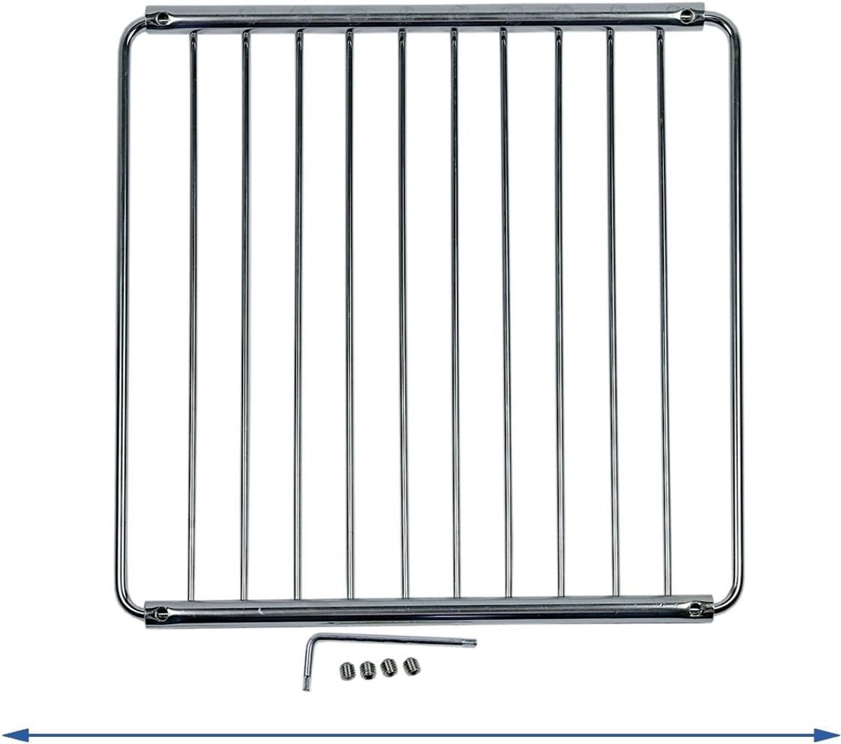 grillrooster plank ovenrooster opbergrek 230-400x230mm uittrekbaar en uitbreidbaar met 4 cm extra rooster verchromd oven