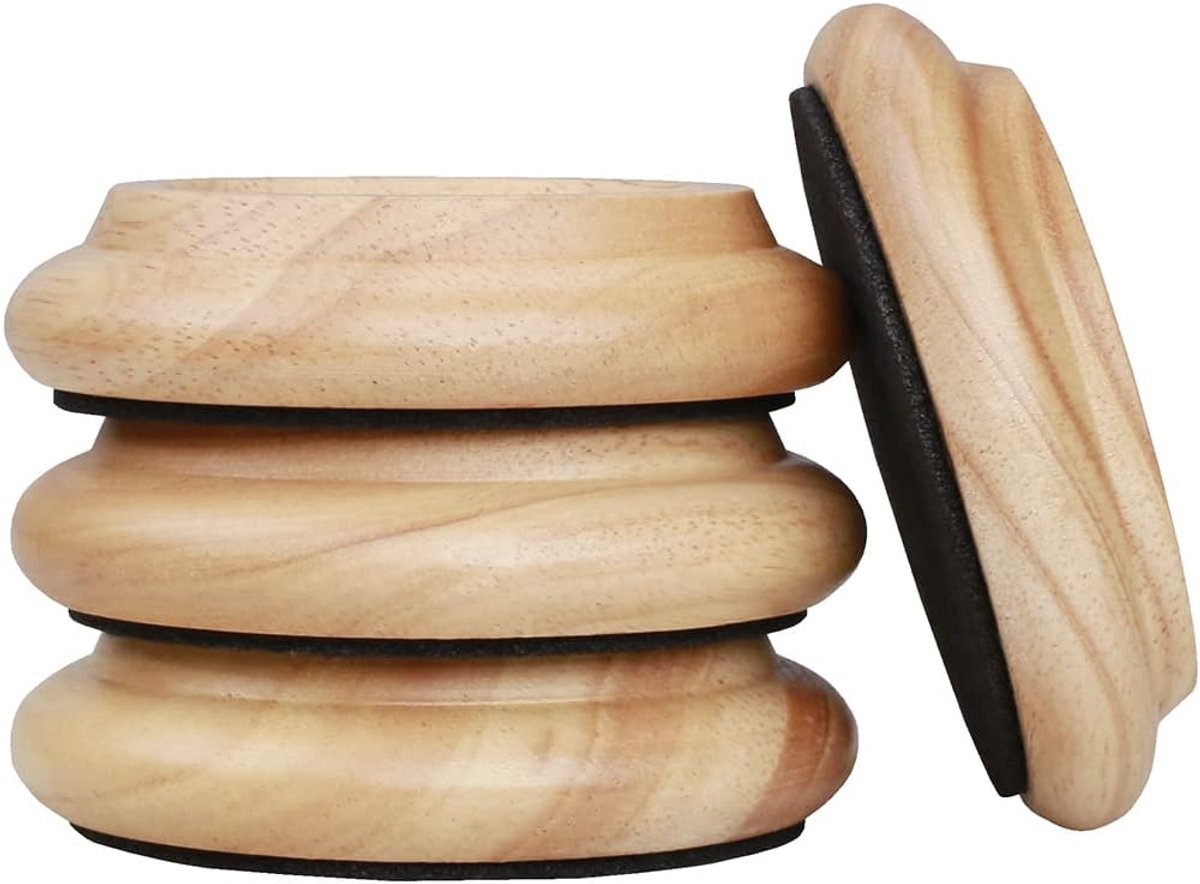 Caster Cups Meubels Vloer Vilt Pad Cups Hardhout Onderzetters Anti-Verschijning Vloerbeschermers Voeten Protector Pads voor Alle Vloeren & Wielen van Meubilair, Banken en Bed