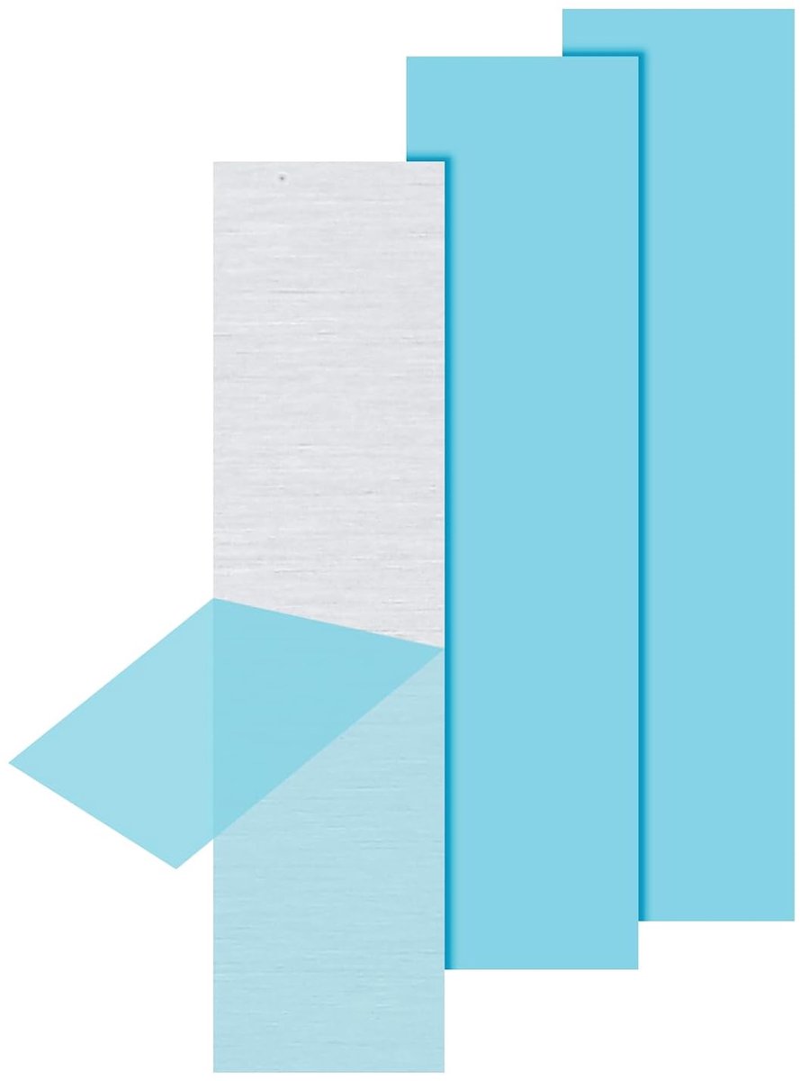 6061 T651 aluminiumplaat, 6 x 1,97 x 1/16 inch, 3 stuks platte aluminiumplaat, afgedekte lagers met beschermfolie, warmte, rechthoekig, 1,5 mm, voor industriële productie