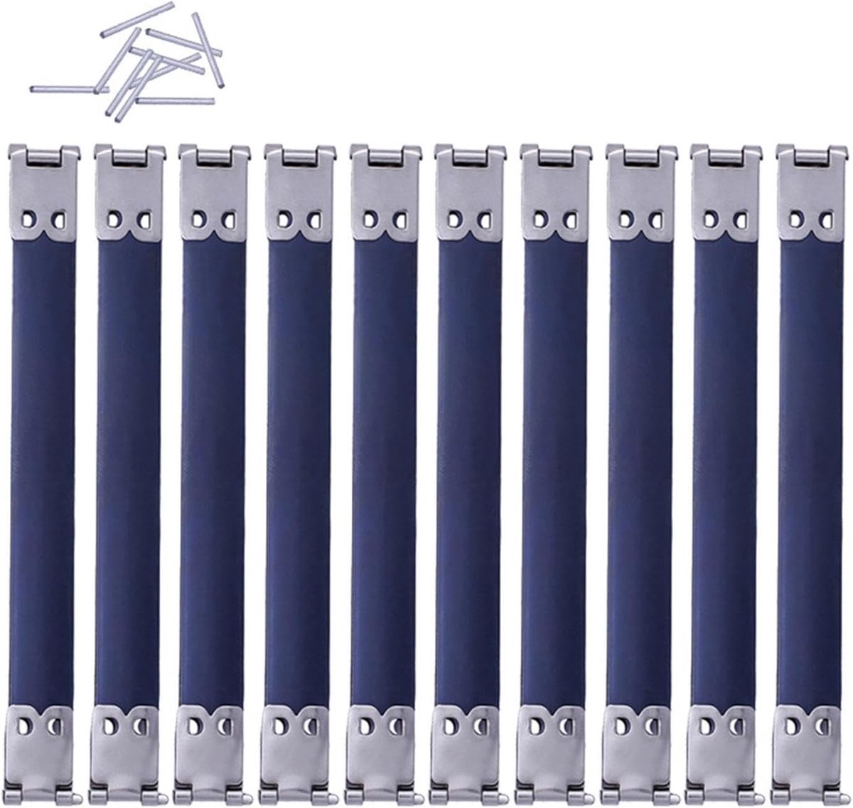 10 stuks metalen interne knijpvergrendelingen Flexibele sluiting Frame Scharnieren Veerklem Purse Maken Accessoires voor DIY Handwerk (10 cm)