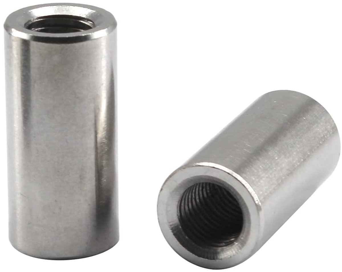 moeren M4 6 x 15 mm 304 roestvrij staal lange hulsmoeren voor lange stang 30 stuks