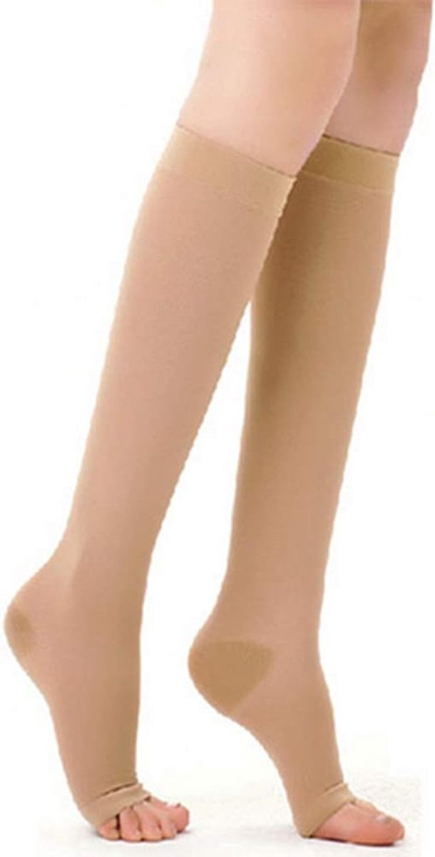 Compressiekousen voor dames en heren, steunkousen (34-46 MMHG, klasse 3), voor zwangerschap, sport, vlucht, anti-trombose, medische sokken