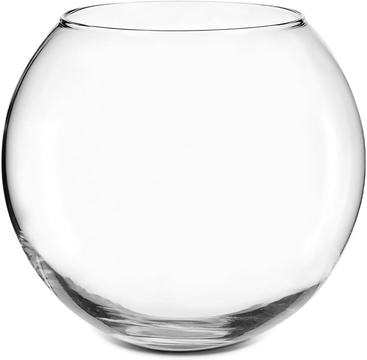 Visglas rond 18 cm - transparant glas - bolvormig - ideaal voor kleine vissen en schildpadden - ShopVlot