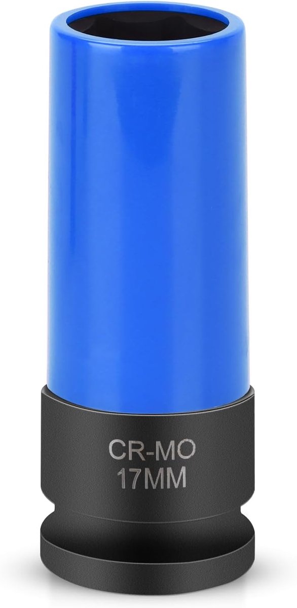 1/2-inch aandrijving 17mm slagschroevendraaier-steeknoot, CR-MO staal - Beschermt individuele velgen en wielmoeren met beschermhoes
