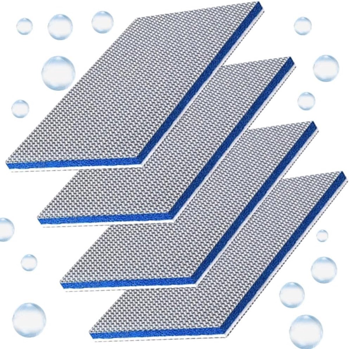 filtermateriaal, biochemische watten, 8D filterwatten aquarium, 4 stuks herbruikbare filtermat, zeer effectief voor waterreiniging, op maat te snijden, voor aquaria en vijvers