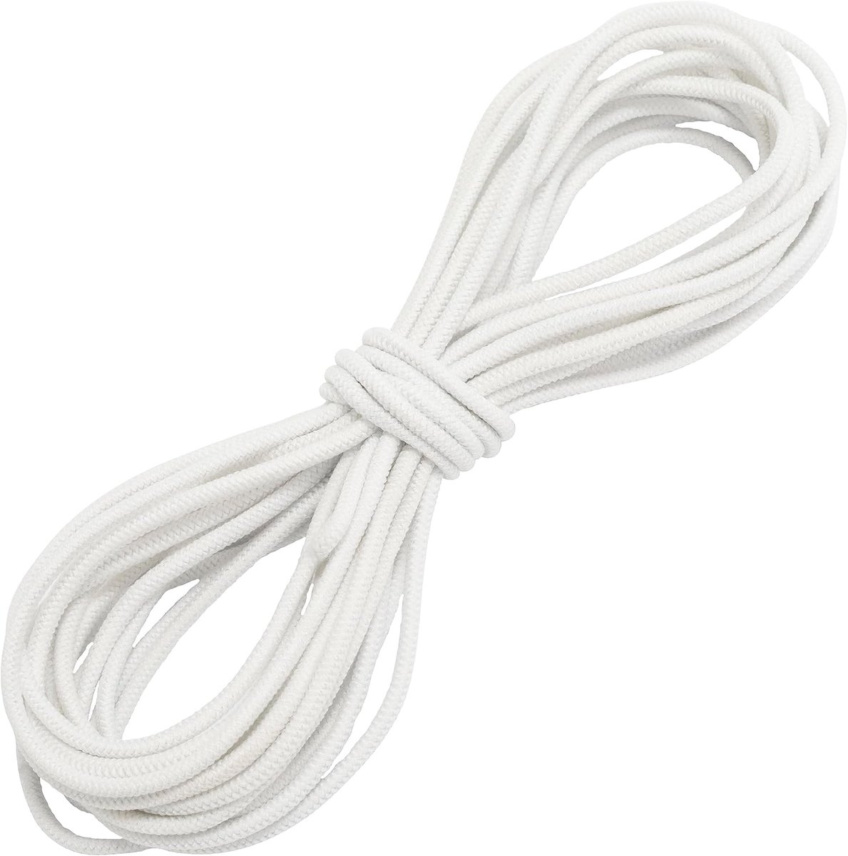 - C67294 - decoratief elastiek rond 5 m - diameter 2 mm - kleur wit