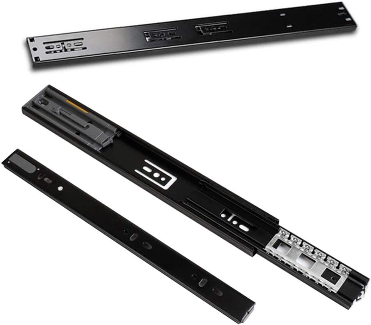 Ladegeleiders, Meubeldemper Ladegeleiders, Hardware 3-delige Kogelgelagerde Schuifrail, 100.000 Treklevenscyclus, 250~600 Mm, 260 Lb Laadvermogen