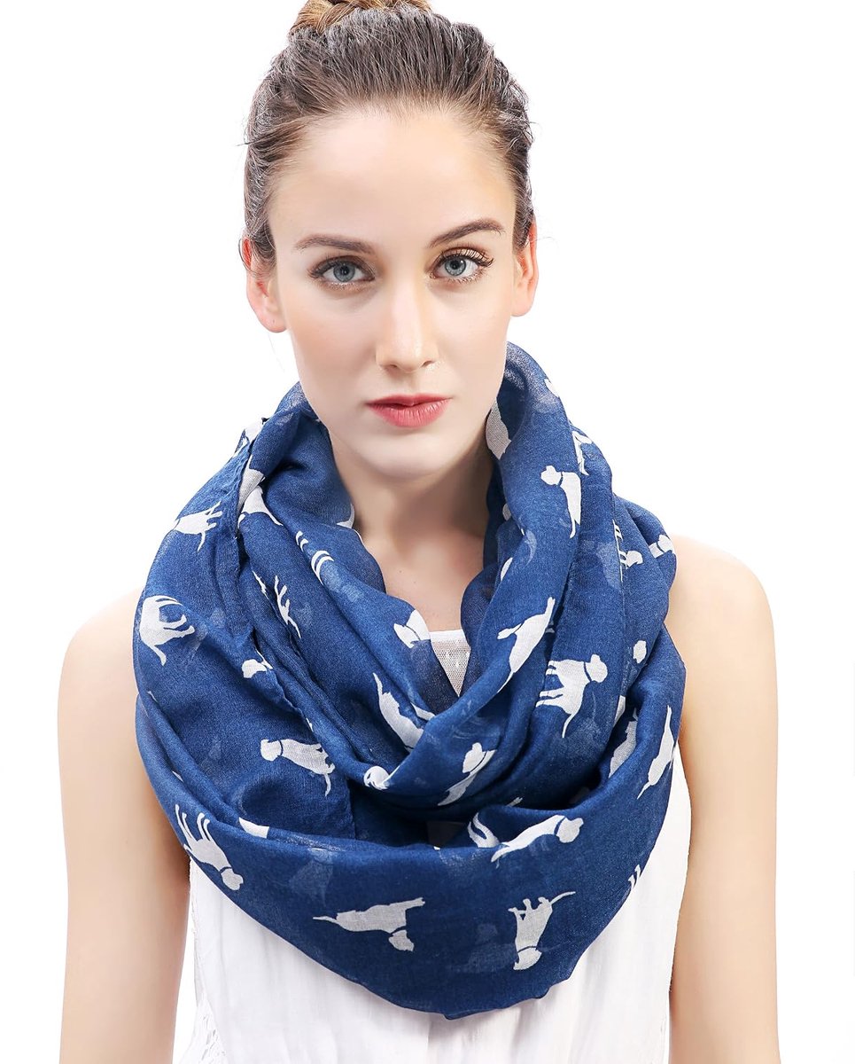 & Lily Dames colsjaal met honden print - Labrador retriever