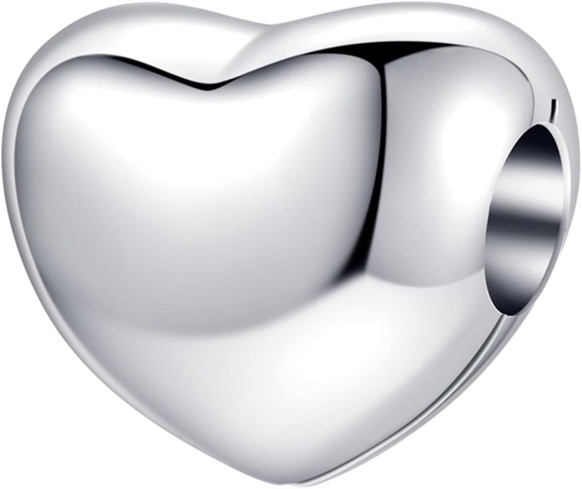 Bedelhanger in hartvorm, 925 sterling zilver, compatibel met Pandora armbanden