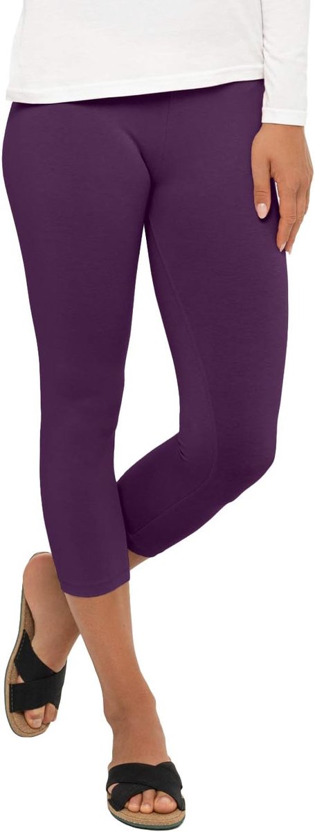 Dameslegging (3/4 capri), stretchjersey broek van katoen