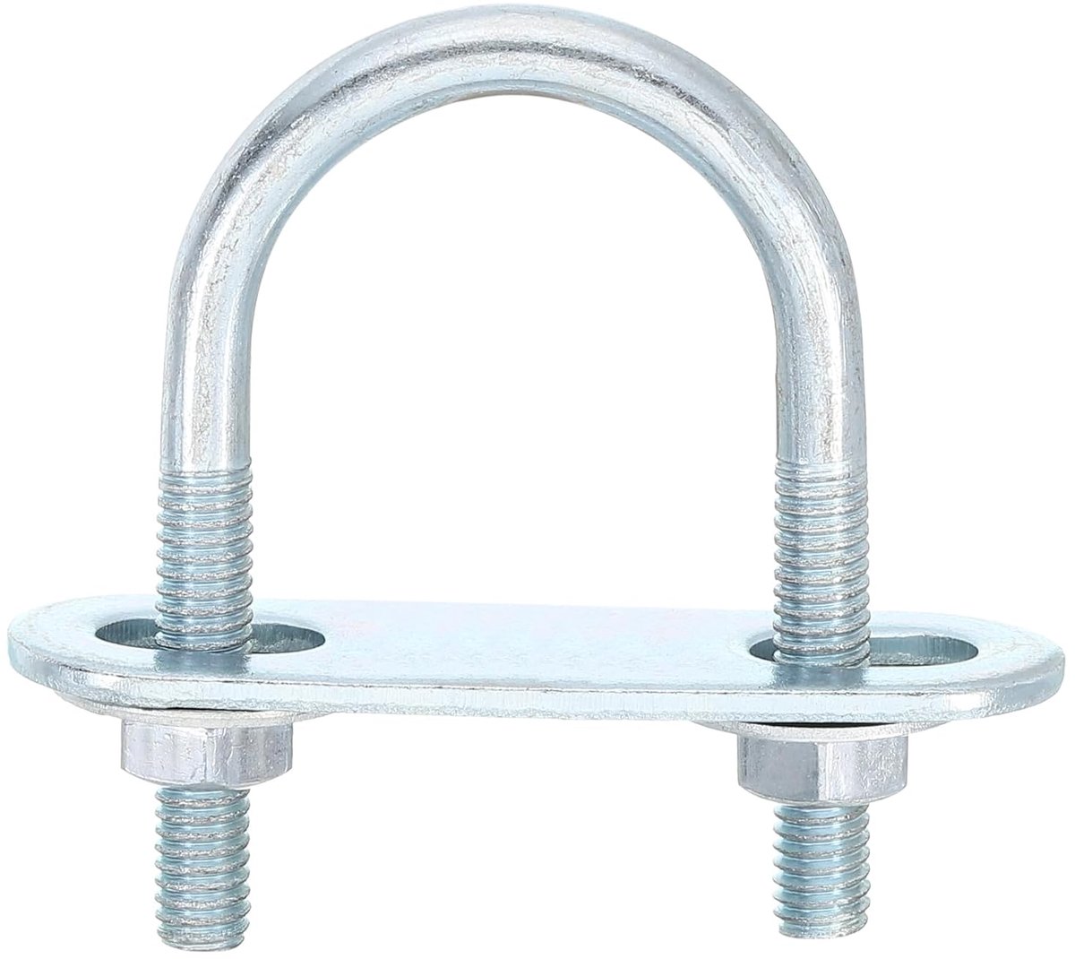 U-bouten, 1 set van 27 mm binnenbreedte 53 mm lengte M6 van verzinkt koolstofstaal, U-klembout met moeren en platen, voor bootaanhanger