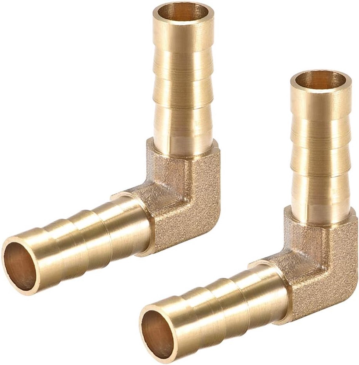 sourcing map 8 mm bar-slang van messing, hoek 90 graden, slangaansluiting 2 stuks