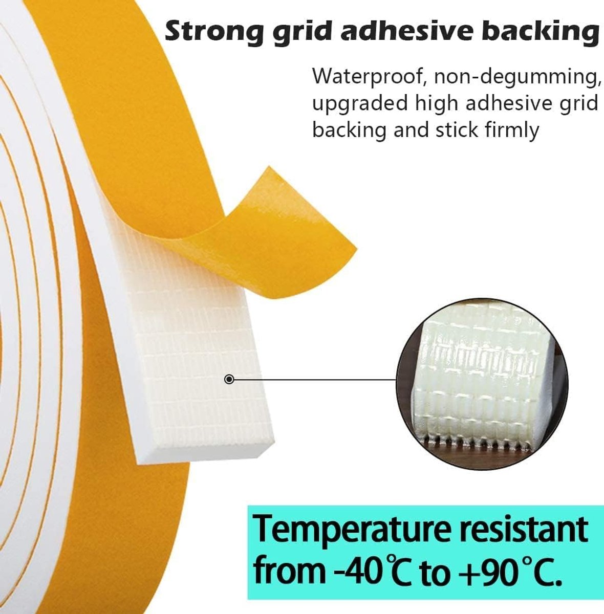 Zelfklevende I-profiel tochtstrip 12mm (b) x 10mm (d)/x4m wit | tochtstopper voor ramen en deuren, geluiddichte, waterdichte en stofdichte strip tegen koude tocht en botsing