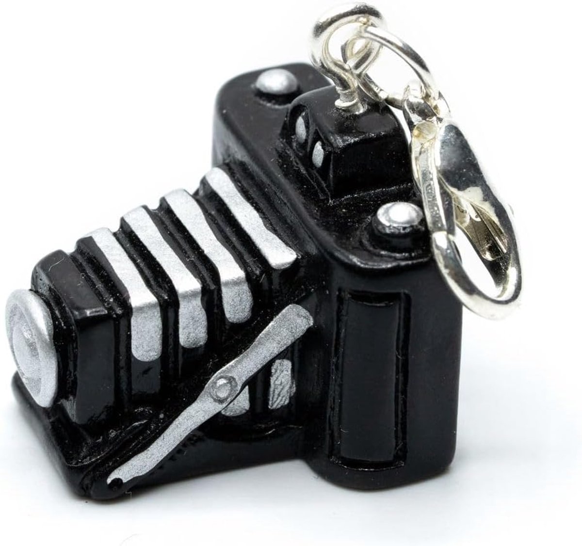 Fototoestel antieke camera met balg fotograaf charm rits hanger retro vintage - handgemaakte modesieraden I kettinghanger verzilverd - bedelhanger bedelarmband - hanger voor armband, 18mm,