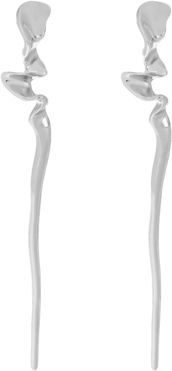 2 stuks Chinese haarspeld haarspeld vintage haaraccessoires voor dames, metalen haarspelden in zilver voor bruiloft, feest, dagelijks gebruik
