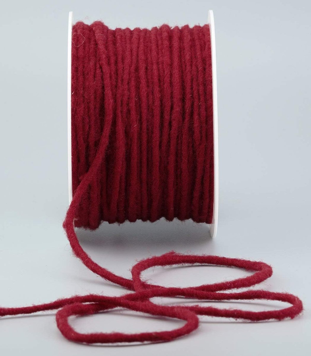 80 m x 3-4 mm wollen koord Bordeaux wol lont koord 100% wol vilt lint decoratief lint lint lint cadeaulint vilten koord wollen koord wollen lint knutselwol