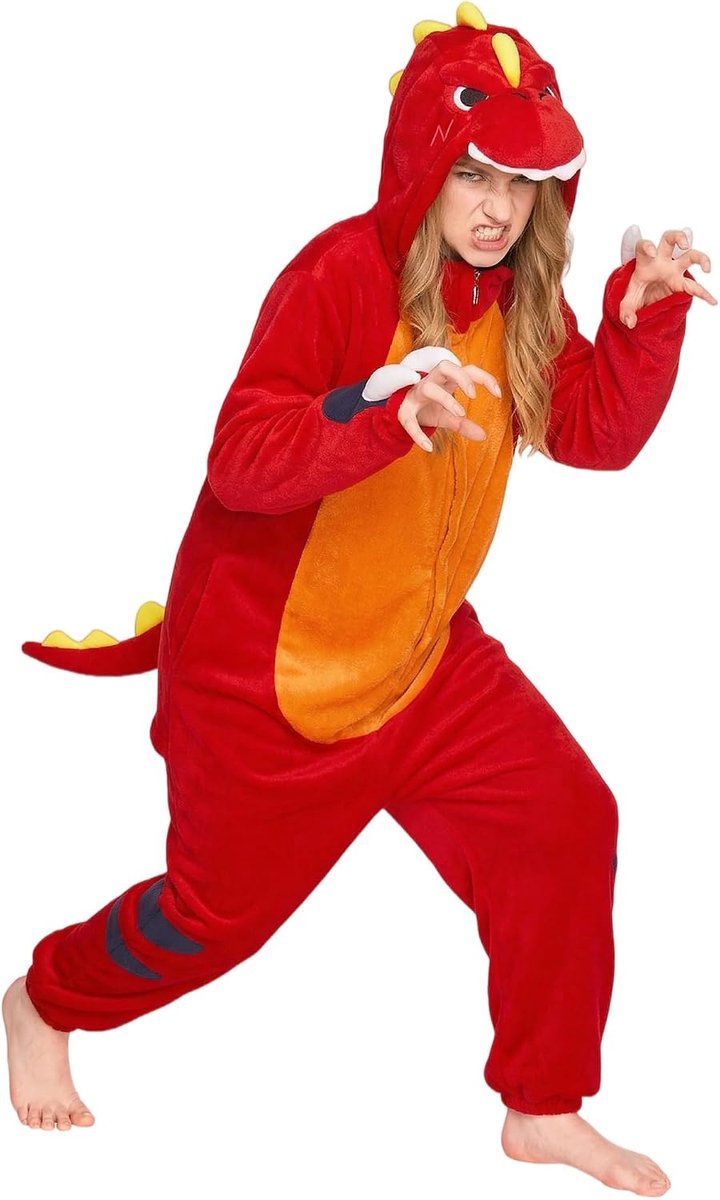 Volwassenen Dier Onesie, Fleece Unisex Nieuwigheid Pyjamas, Zachte Comfortabele Cosplay Kostuum Thuiskleding Halloween Nachtkleding Eendelig Slipjamas Loungewear