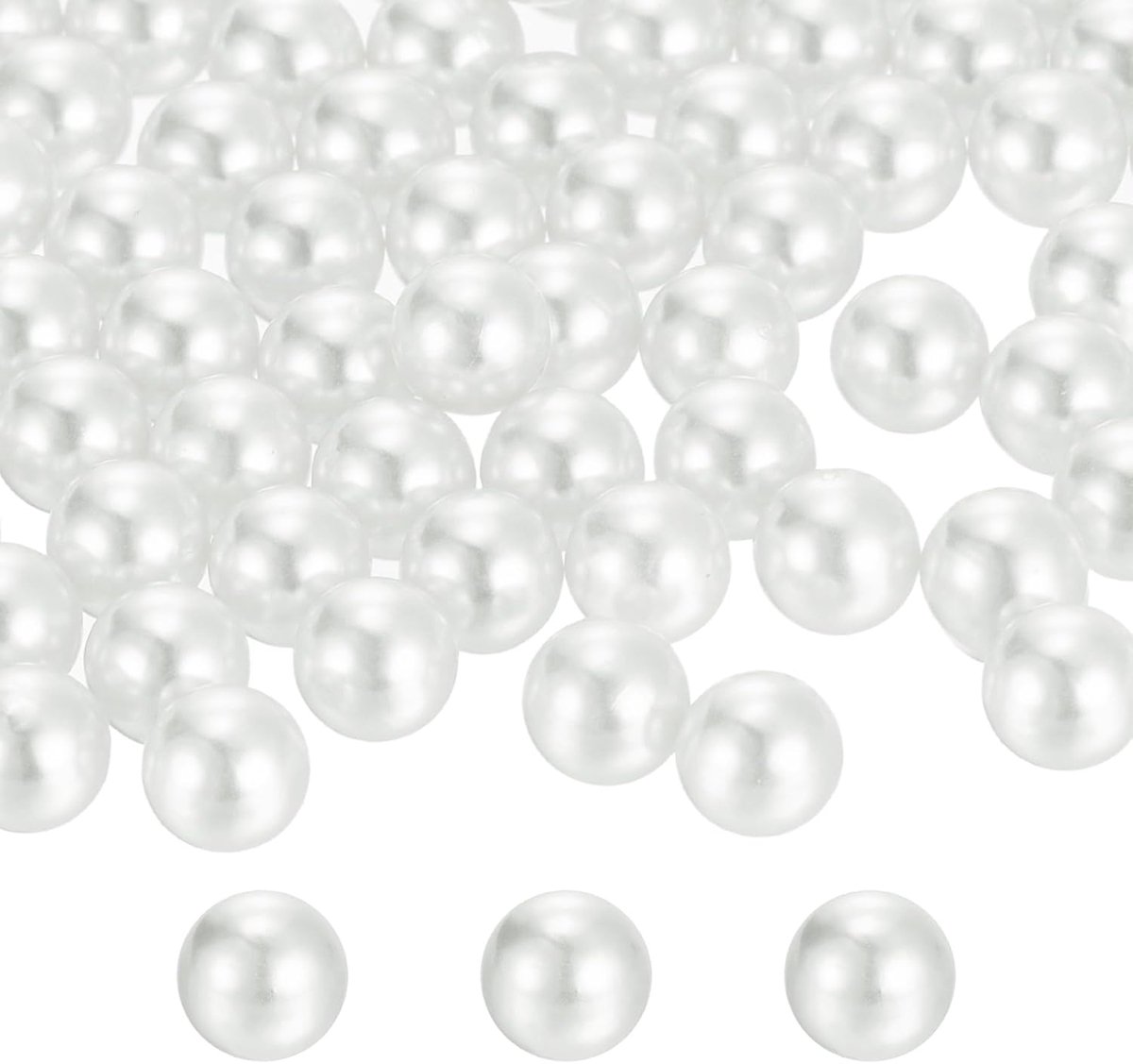 580 stuks 10 mm witte kralen, ABS kunstparels, vazenvuller, 300 g, ornamentvulling voor handwerk, middenstukken, sieraden, aquariumdecoratie