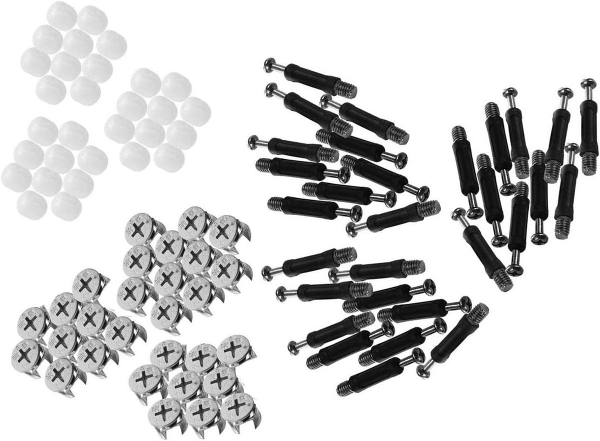 Set van 30 minifix connectors (M6, 40 mm lengte)