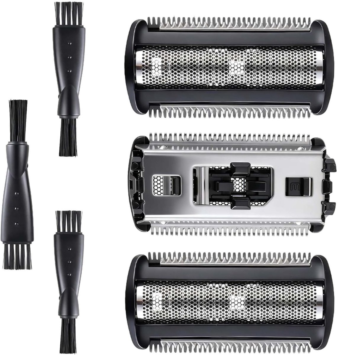 3 stuks Vervangende scheerkoppen voor Norelco Bodygroom TT2000/43, compatibel met de 7000-, 5000- en 3000-serie, voor nat en droog scheren (zwart) | Compatibel met Bodygroom TT2000/43, 7000-serie, 5000-serie, 3000-serie, droog en nat scheren (zwart)